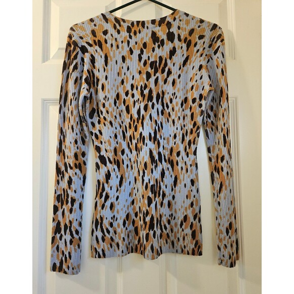 BOSS HUGO BOSS Sweater New w/ Tags Merino Superfine Wool So Soft Size XS Leopard - Picture 2 of 7